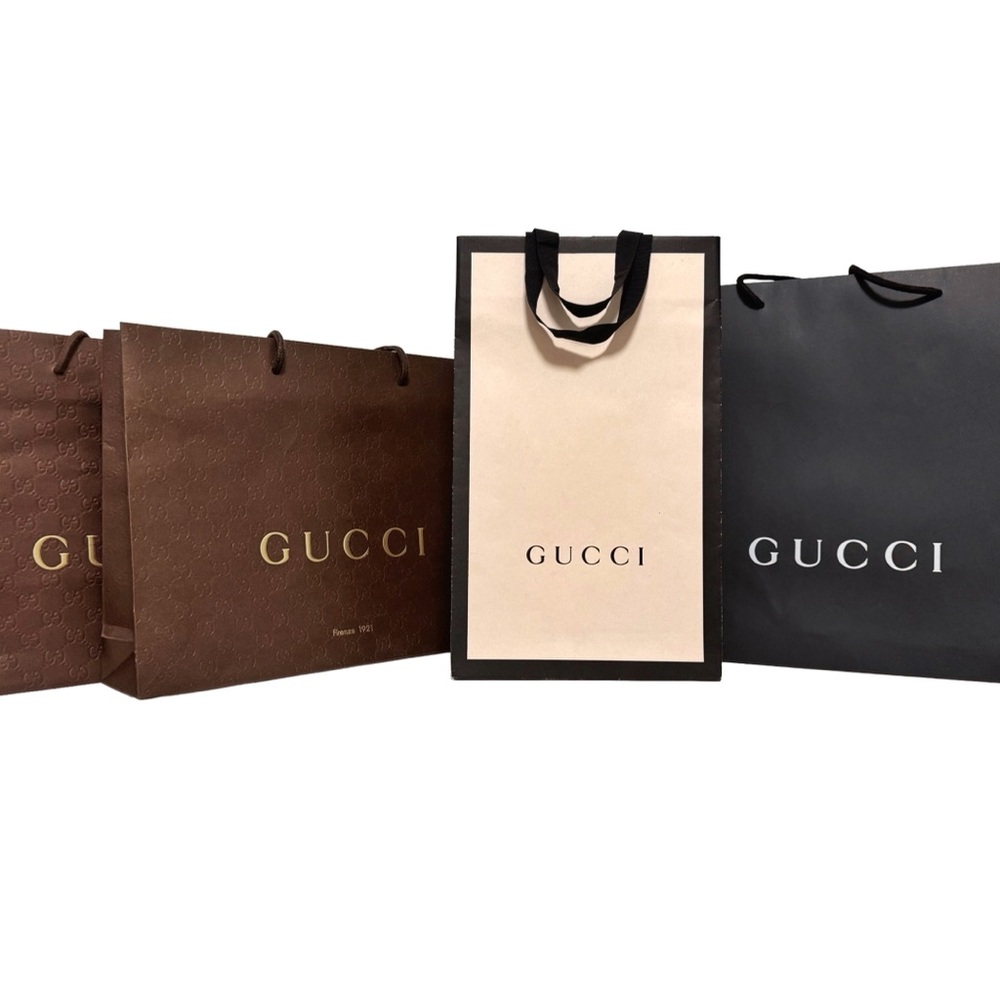 Lot of 4 x Gucci Paper Shopping Bags